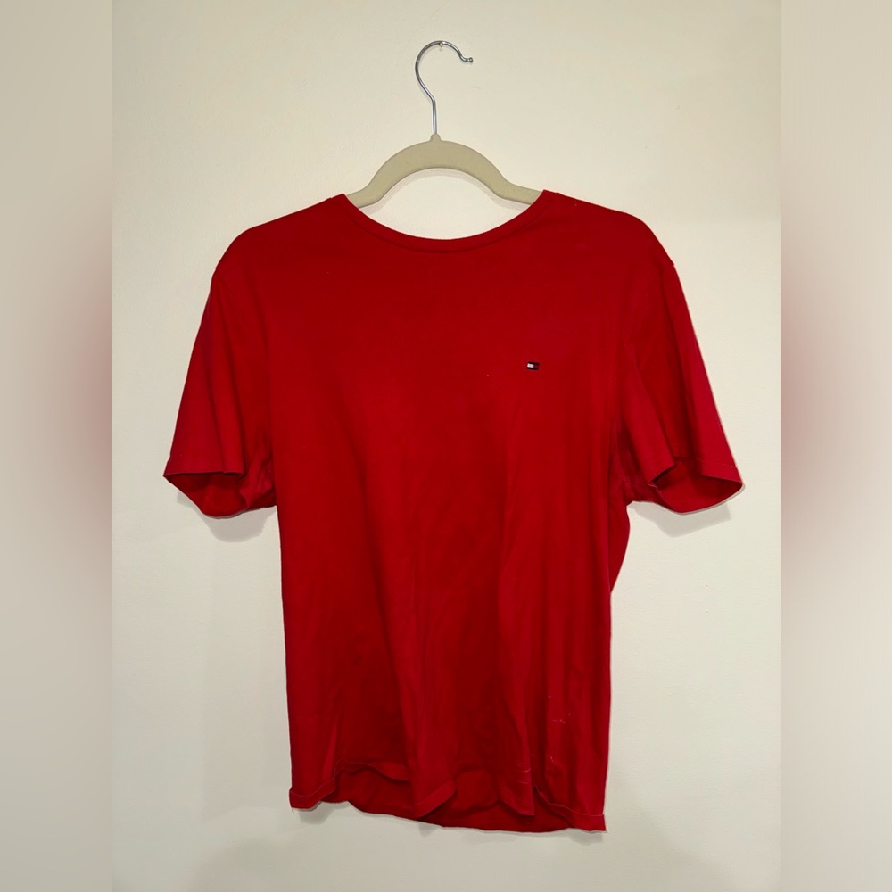 Red Tommy Hilfiger shirt